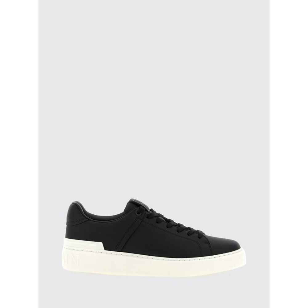 Balmain Men Balmain B-Court Bicolour Smooth Calf Leather Trainers